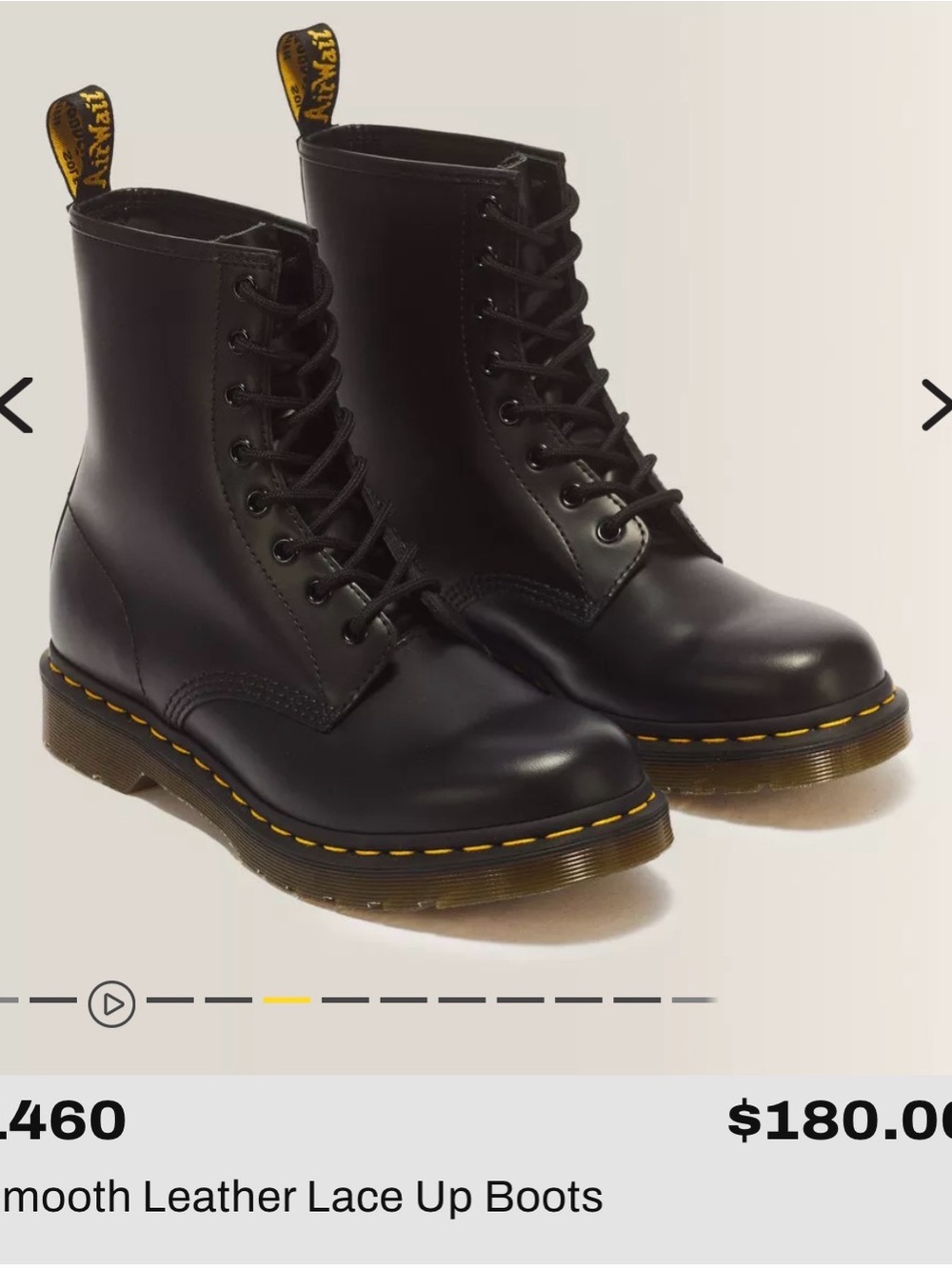 Classic Black Leather 8-Eye Lace-Up Doc Martens Boots